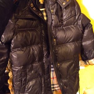 Girls Burberry Jacket AUTHENTIC! PERFECT CONDITION Black Size 12y with hoodie